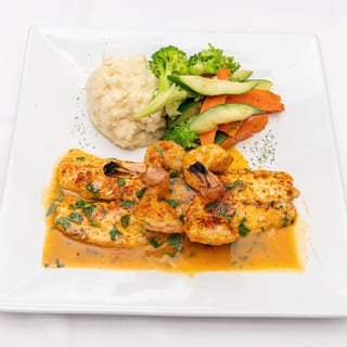 Branzino Filet with Shrimp